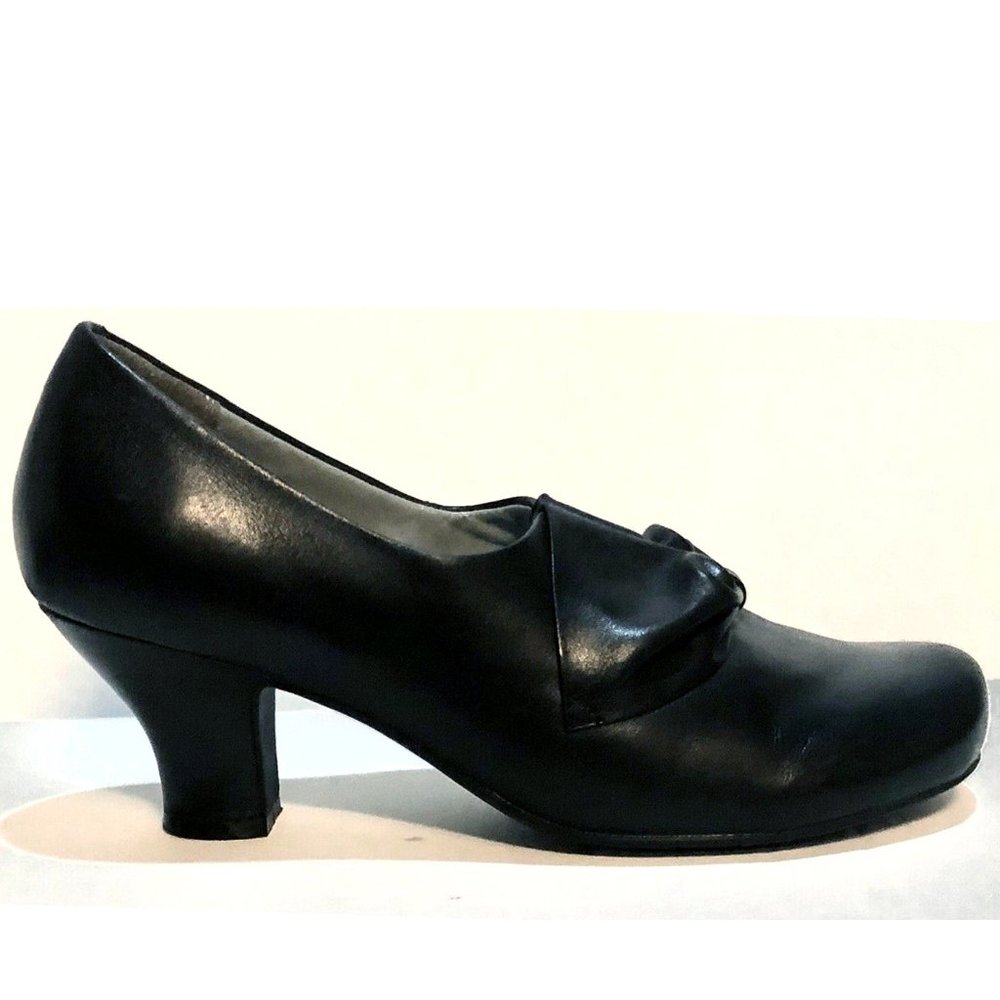 Hotter 'Donna' Black Leather 8 Wide